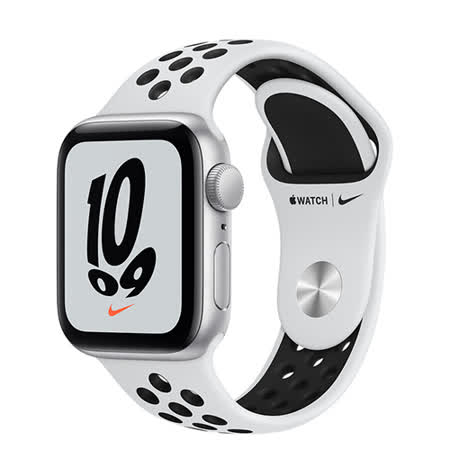 Apple Watch SE Nike GPS 40m鋁金屬殼搭運動型錶帶(黑/白)