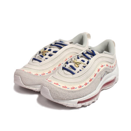NIKE 女 W AIR MAX 97 SE 串標麂皮反光經典復古休閒鞋 米白 - DC4013001