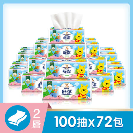 舒潔迪士尼小熊維尼款
衛生紙100抽x72包/箱