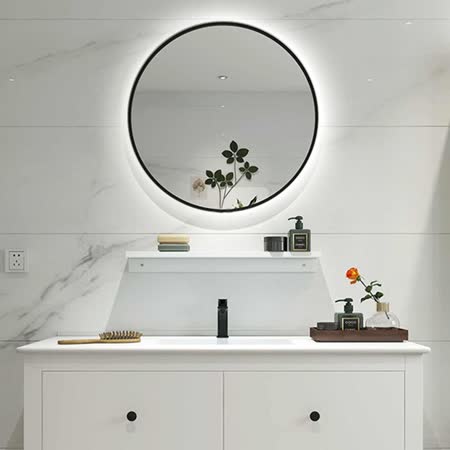 H&R安室家 布魯托 智能LED發光觸控圓型燈鏡 ZA0197(掛鏡/浴鏡/化妝鏡/鏡子)