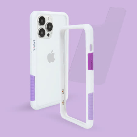 Telephant 太樂芬 iPhone 13 Pro NMDer抗汙防摔手機殼 -白好日紫