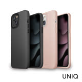 UNIQ iPhone 13 LinoHue液態矽膠抗菌防摔手機殼 支援MagSafe 灰黑色