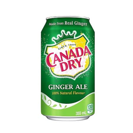 箱購【CANADA DRY】薑汁汽水 355ML*24入
