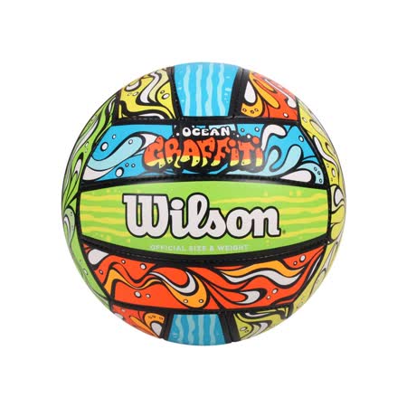 WILSON 沙灘排球-海洋款#5-訓練 室外 戶外 5號球 威爾森 彩色 F