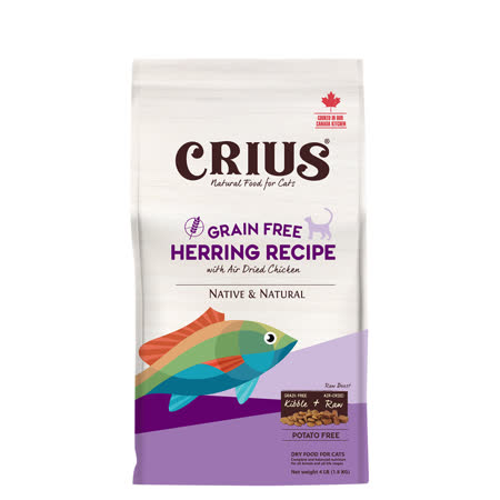 CRIUS 克瑞斯天然寵物飼料-無榖白鮭魚貓糧 4LB
