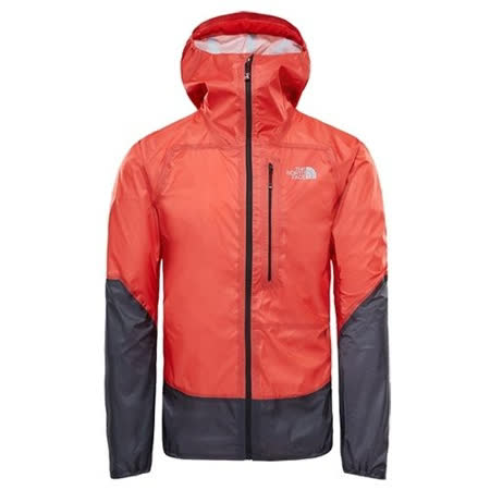 The North Face  
防水透氣防風外套橘黑