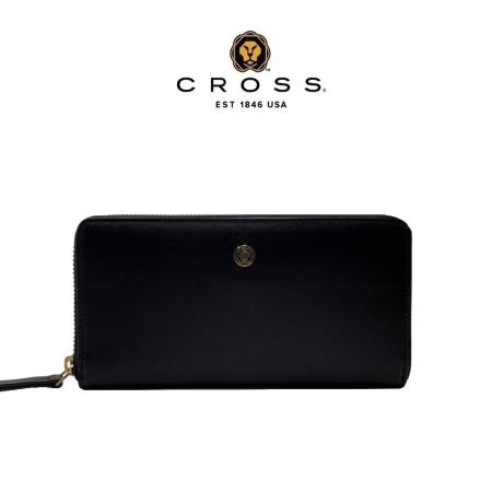 CROSS 限量1折 小牛皮拉鍊長夾
