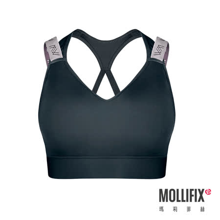 【小禎聯名設計】MOLLIFIX 瑪莉菲絲 TRULY 高強度雙肩織帶運動內衣 (水墨綠)