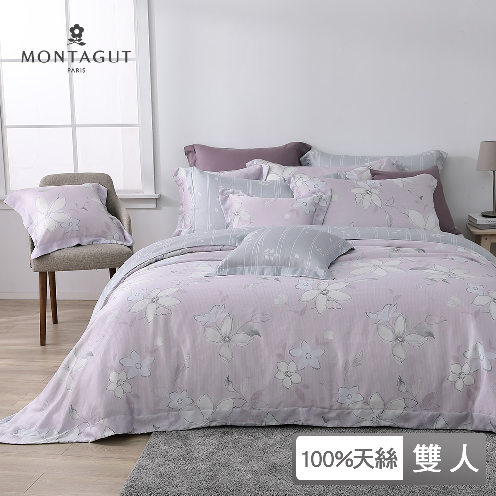 MONTAGUT-楝色繁星-100%萊賽爾纖維-天絲-兩用被床包組(雙人)