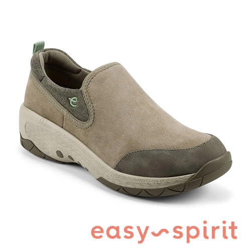【Easy Spirit】JOLLIE 麂皮套穿厚底休閒步鞋(絨棕)