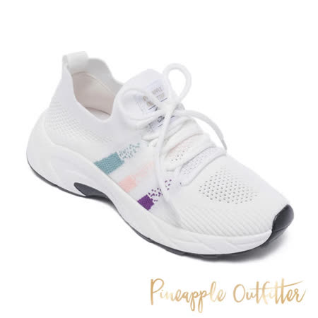 【Pineapple Outfitter】CALEB 綁帶彈性運動休閒鞋(白色)