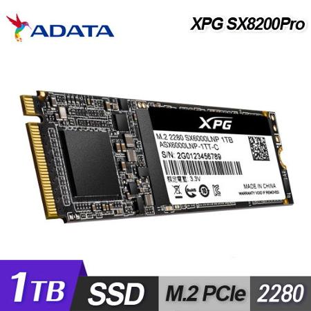ADATA XPG SX8200Pro 1TB M.2 2280 PCIe SSD 固態硬碟
