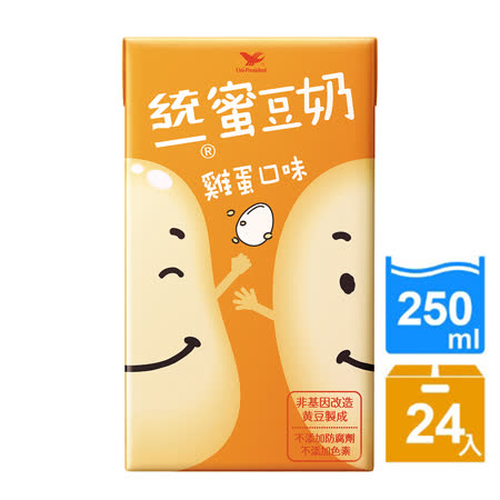 【統一】蜜豆奶
雞蛋口味250mlx24入/箱