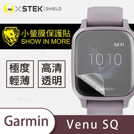 O-ONE【小螢膜PROII-手錶保護貼】Garmin venu SQ 亮面/霧面 (一組2入) 美國頂級原料犀牛皮保護貼 刮痕自動修復