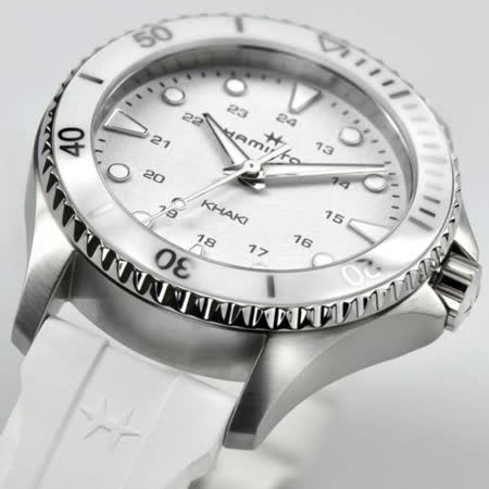 HAMILTON漢米爾頓 卡其海軍系列 Scuba Quartz 陶瓷框石英腕錶 / H82221310 / 37mm