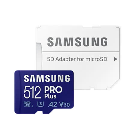 Samsung 三星 PRO Plus microSDXC UHS-I U3 A2 V30 512GB記憶卡(MB-MD512KA)