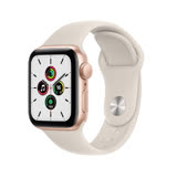 Apple Watch SE GPS 44mm 2021金色鋁金屬錶殼搭配星光色運動型錶帶