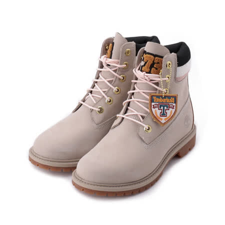 TIMBERLAND 磨砂革三色鞋領6吋靴 淡奶茶 A2GA4 女鞋