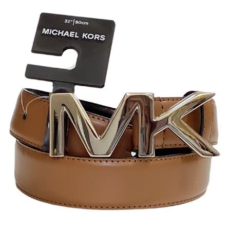Michael Kors 卡其色皮革材質男士皮帶-2種尺寸-86F9SHRY3T
