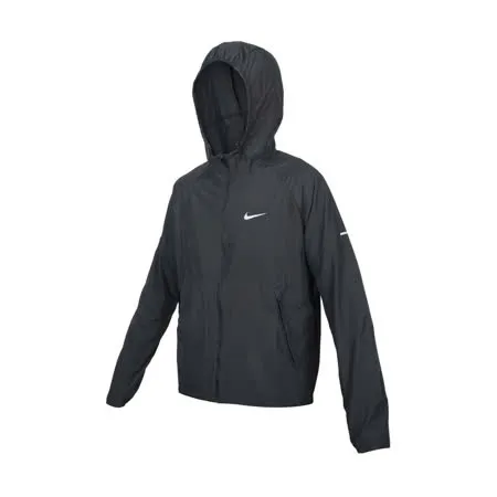 (男) NIKE 運動外套-連帽外套 慢跑 路跑 上衣 反光 黑銀