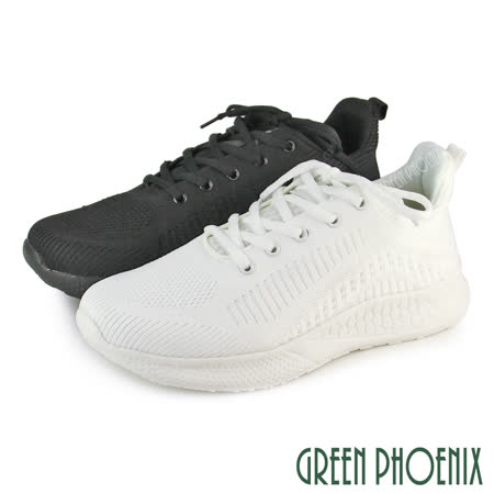 【GREEN PHOENIX】超輕量立體飛編線條綁帶男休閒鞋/運動鞋(男款)