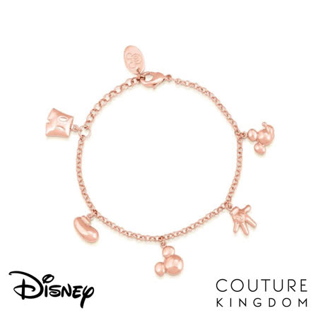 Disney Jewellery 迪士尼米奇經典墜飾層次鍍14K玫瑰金手鍊