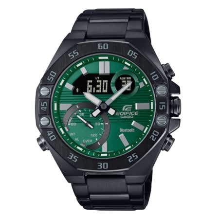 CASIO EDIFICE 藍牙連線 八角型賽車競速腕錶 ECB-10DC-3A