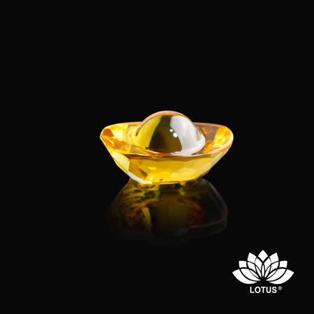 【LOTUS水晶】黃金元寶(小)(4.5X2.5X2.5cm)