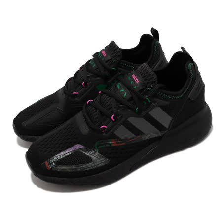 adidas 休閒鞋 ZX 2K Boost 反光 運動 男鞋 海外限定 愛迪達 舒適 避震 穿搭 黑 灰 GX2719 GX2719