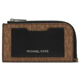 MICHAEL KORS GIFTING 滿版字母多卡式零錢包.淺棕