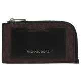 MICHAEL KORS GIFTING 滿版字母多卡式零錢包.酒紅