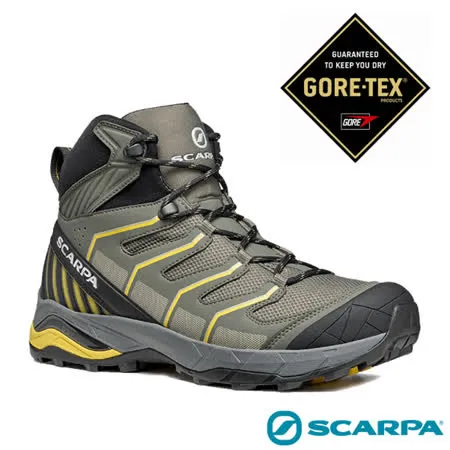 【義大利 SCARPA】男 Gore-Tex GTX 防水透氣中筒避震登山鞋_63090R 綠橄欖/硫磺