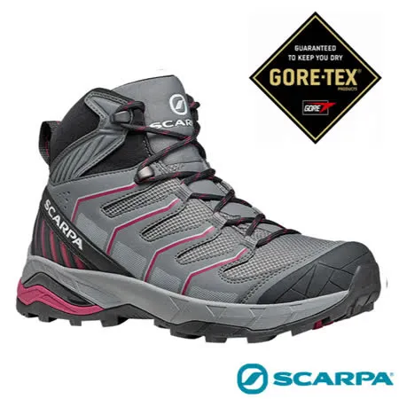 【義大利 SCARPA】女 Gore-Tex GTX 防水透氣中筒避震登山鞋_63090GP 灰/梅紫