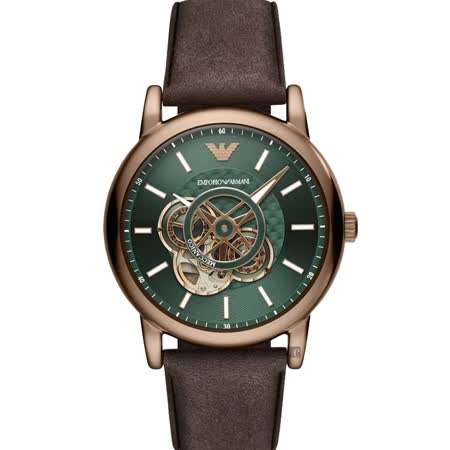Emporio Armani 亞曼尼 紳士鏤空機械錶-42mm AR60033