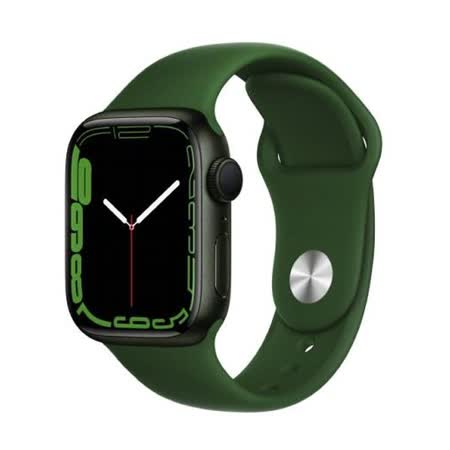 Apple Watch Series 7 GPS版 45mm綠色鋁金屬錶殼配綠色運動錶帶(MKN73TA/A)