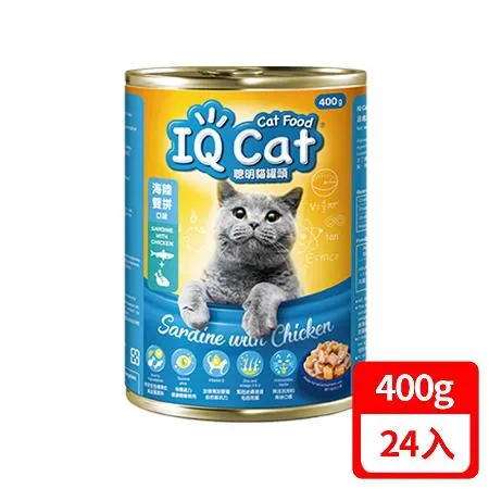 IQ Cat 聰明貓罐頭-海陸雙拼口味 400g (24罐組/1箱)