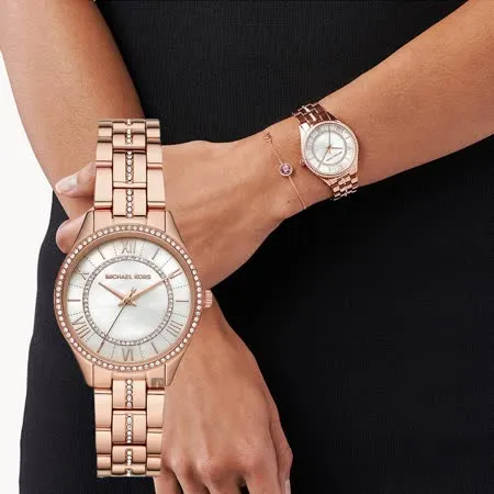 Michael Kors Lauryn 優雅晶鑽女錶 套錶-33mm MK1035