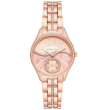 Michael Kors Lauryn 晶鑽小秒針星空手錶-33mm MK4436