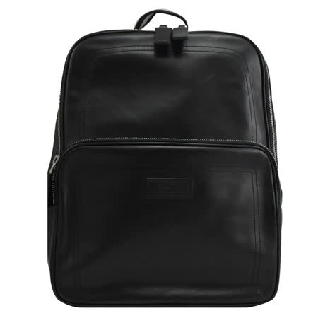 BALLY 6225217 TRANSFER 經典織帶拼接牛皮雙肩後背包.黑