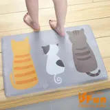 【iSFun】萌貓背影＊療癒動物絨毛腳踏地墊50x80cm