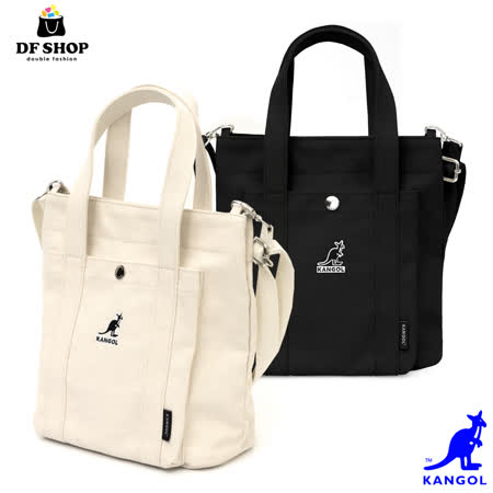 KANGOL - 英國袋鼠文青帆布可手提側背托特包