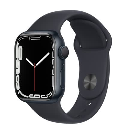 Apple Watch S7 GPS版 45mm午夜色鋁金屬錶殼配午夜色運動錶帶(MKN53TA/A)