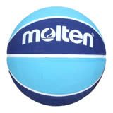 MOLTEN 8片深溝橡膠7號籃球-室外 戶外 7號球 訓練 藍水藍白 F