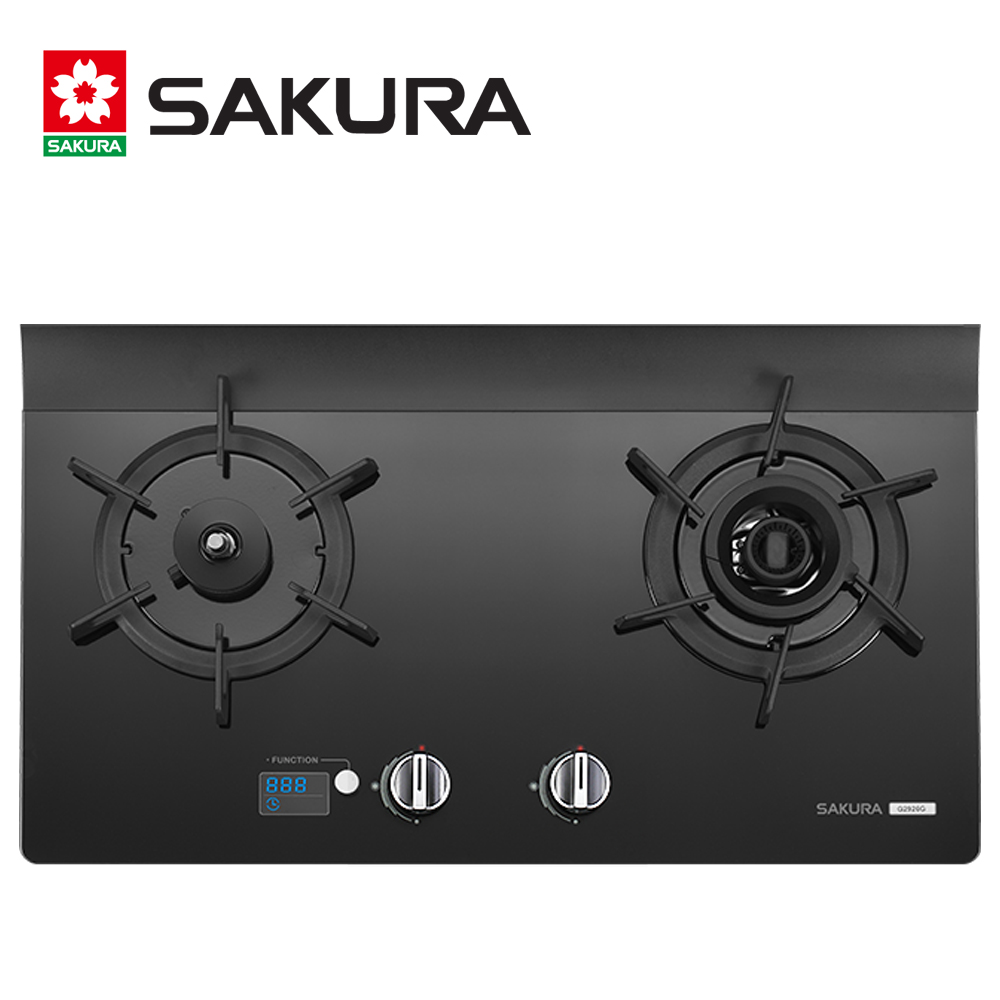 【促銷】送全省安裝SAKURA櫻花 智能雙炫火二口玻璃檯面爐 G-2926GB/G-2926G