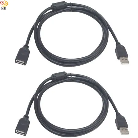 月陽超值2入1.4米公對母雙屏蔽磁環USB延長線傳輸線充電線(USB14MX2)