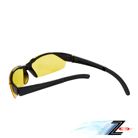 【Z-POLS】帥氣設計彈性舒適好戴 頂級抗UV400 Polarized寶麗來夜用黃偏光眼鏡(提升夜間視野清晰度)