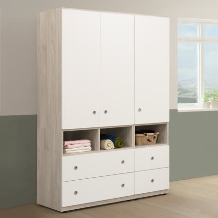 《Homelike》雪倫4.2尺半開放衣櫃 衣櫥 吊衣櫃 收納櫃 置物櫃 櫥櫃 專人配送安裝