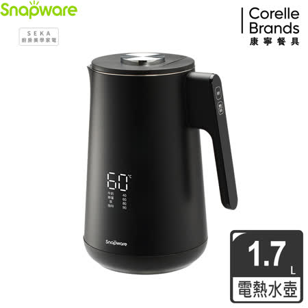 (加碼贈520ml悶燒罐)康寧 Snapware SEKA智慧恆溫電熱水壺 1.7L