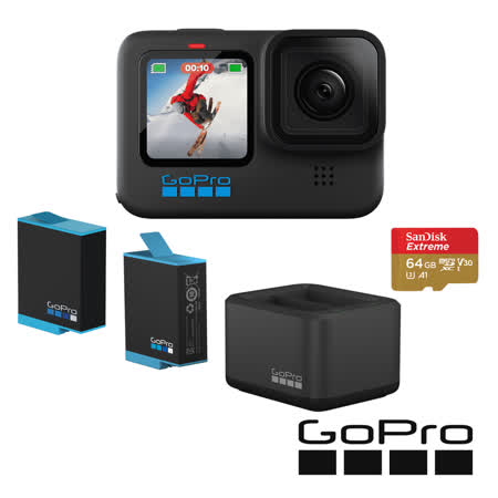 GoPro HERO 10 Black 全方位運動攝影機 超大電量套組 公司貨