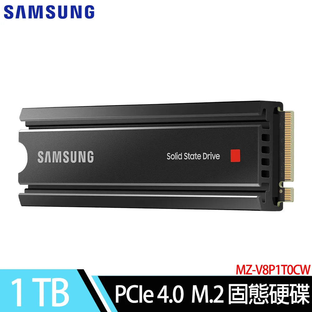 三星Samsung 980 PRO 1TB PCIe 4.0 NVMe M.2 固態硬碟含散熱片(MZ-V8P1T0CW)